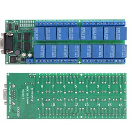 R223C16 16-Channel Relay Board DB9 Relay Module Female Interface Serial Port Smart Module for Parallel Industrial Electronics