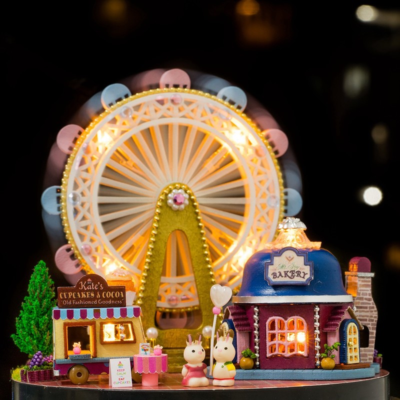 DIY Handcraft Buildings Mini House Kit with LED Lights Christmas