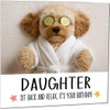 Daughter Birthday Card - Cavapoo Dog Relaxing Spa Cute Cavapoo