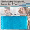 Lashuma Lugano Hand Towel Set, Blue, Aquamarine, Fluffy 100% Cotton