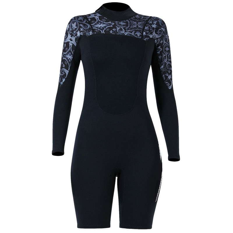 1.5MM Diving Onepiece Swimsuit Wetsuit Short Trousers for Snorkeling Surfing(Woman