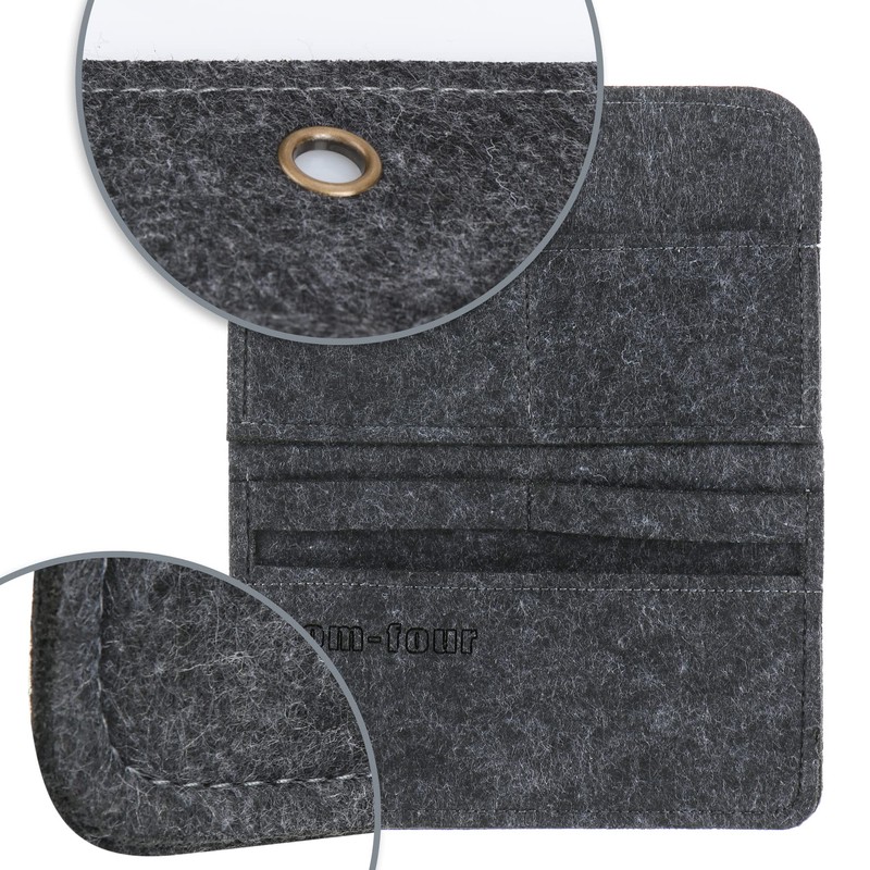 com-four® 2 x Hanging Shelves - Practical Felt Hanging Organiser