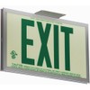 Jessup Glo Brite 7220-SAF-B P50 Non Electrical, Glow-in-The-Dark (Photoluminescent) Screen-Printed Eco Exit Sign with, Single-Sided Aluminum Frame and Bracket, 7.5" by 13", Green