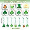 Zonlianxin St Patricks Day Decorations Pre-Assembled Shamrock Lucky Banner Garlands