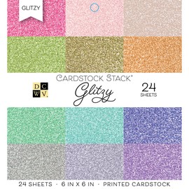 DCWV Card Stock 6X6 Glitzy