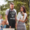 MoonWorks Men's BBQ Apron Grill King Apron for Men Crown,