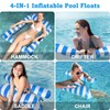 Water Hammock, Durable Portable Pool Inflatable, 4-in-1 Inflatable Pool Floats,