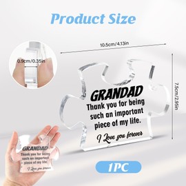 Grandad Gifts, Christmas and Thanksgiving gifts for grandpa Gift, Grandad Birthday Gifts, Best Grandad Gifts Engraved Acrylic Puzzle Plaque, Great Grandad Gifts Memorial Gifts
