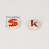 15mm Wooden Buttons100 Pcs Assorted Random 26 Letter Patterns 2