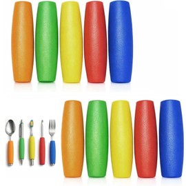 Foam Grip Tubes, 5 Sizes, Grip Thickening, NBR Non-Slip for Pens, Tools & Cutlery, Padded Grip Aids for Seniors, Disabled, People with Arthritis, Pack of 10