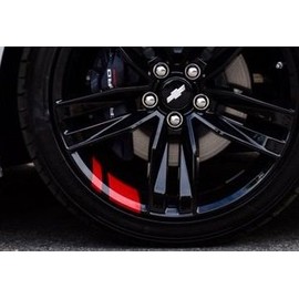 Redline Wheel Decals Hash Stripe Stickers Fits 18" 20" Wheels for Camaro Silverado Corvette Colorado Traverse Malibu Cruze Equinox Trax Select Color: (Matte White, 20" Wheel)
