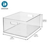 iDesign Recycled Plastic Stackable Storage Bin with Handles - Clear