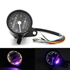 Dclcrb Bike Speedometer, Mechanical, Easy to Install, Metal, Universal Bike Meter, Digital, Anti-Vibration Rubber, Odometer, Bike, Black