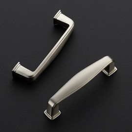 Ravinte 30 Pack Solid 3 Inch Cabinet Handles - Brushed Nickel & Satin Nickel Drawer Pulls - Kitchen Cabinet Hardware