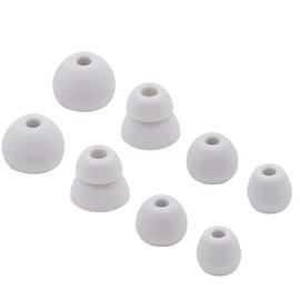 ALXCD Ear Tips Replacement for Beats Flex Wireless Earphones, S/M/L/D 4 Sizes 4 Pairs Soft Silicone Eargel Earbuds Tips, Fit for Beats Flex, 4 Pairs (Gray)