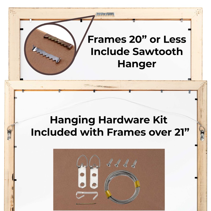 Poster Palooza 12x4 or 4x12 Frame White Solid Pine Wood