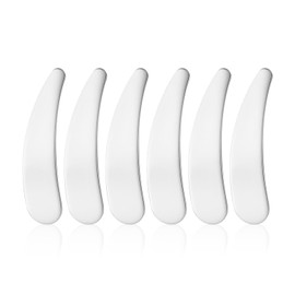 6 Pieces Stainless Steel Scoop, Curved Mini Scoop, Cosmetic Spoon, Skin Care Product Applicator, Skin Care Tools