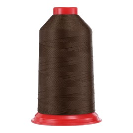 sourcing map 1968 Yards Bonded Nylon Sewing Thread Size 280D/3 Sewing-Heavy Duty Nylon Upholstery Thread Outdoor Thread for Leather Jeans and Weaving Craft Machine DIY Brown