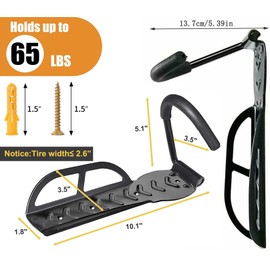 AceTaken Eletric Scooter Rack Wall Mount,Scooter Hangers for Indoor,Garage,Shed, Vertical Hook Holder for Bike,Electric Scooter,Kid Scooter, Heavy Duty Holds Up to 60 lbs-2pcs