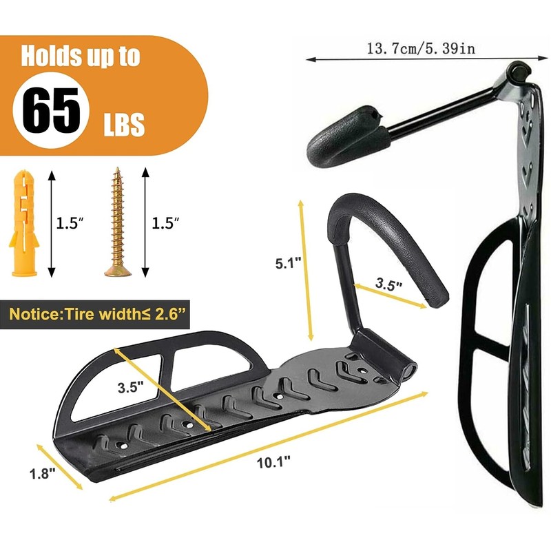 AceTaken Eletric Scooter Rack Wall Mount,Scooter Hangers for Indoor,Garage,Shed, Vertical