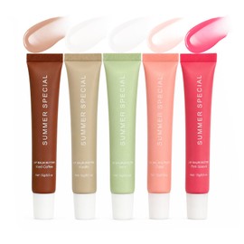 5 Pack Summer Special Lip Balm Butter Set, Tinted Lip Gloss for Women