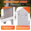 20L Galvanized Chicken Feeder No Waste, Metal Chicken Feeder Trough