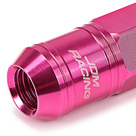 Auto Dynasty M12 x 1.5 Open End Design 16-Piece Aluminum Alloy Wheel Lug Nuts + 4 x Lock Nut + 1 x Lock Nut Key (Pink)