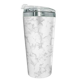 NERTHUS FIH 634 Double Wall Cup 500ml Flask Food Safe Dishwasher Safe Coffee Cups BPA Free Stainless Steel Marble 8.5 x 19 (Height) cm