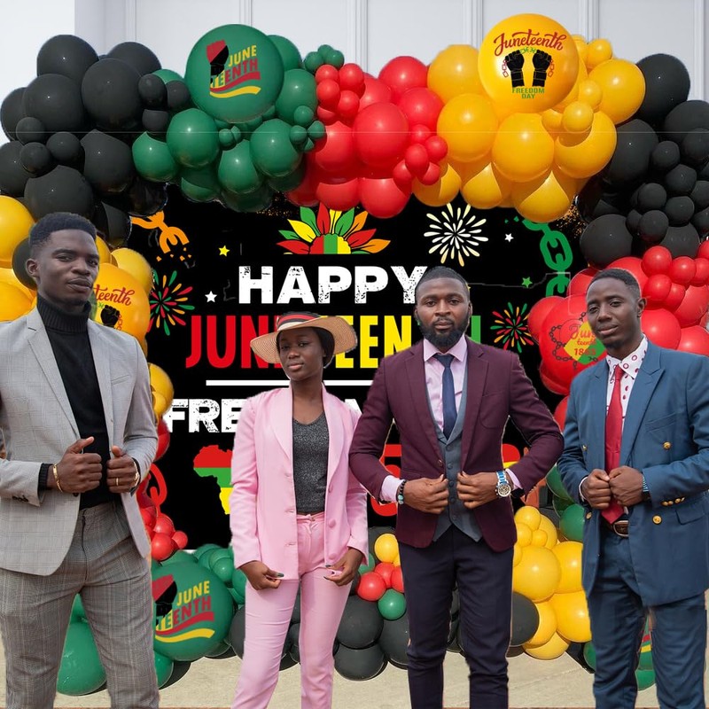 Juneteenth Party Decorations - Happy Juneteenth Balloons Garland Arch Kit