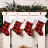 Sattiyrch Buffalo Plaid Christmas Stockings,18 inches, Set of 4, Black