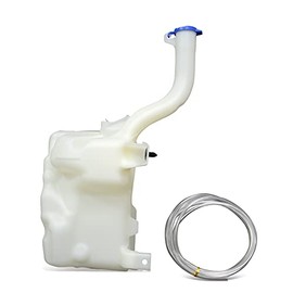 Auto Dynasty FO1288153 Factory Style Car Windshield Washer Reservoir Tank - Reservoir Cap | Washer Fluid Pump - Compatible with Ford Fusion Lincoln MKZ 13-16, White