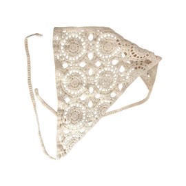 Hair Scarf Headband, Hair Scarf for Women, Non Slip Elastic Cotton Headwrap with Crochet Flowers Daisy for Braids Beach Cowgirl Workout Festival Yoga Outfits