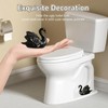 Floor Caps,Toilet Bolt Caps Decorative,Toilet Screw Cover Caps (Black Swan)