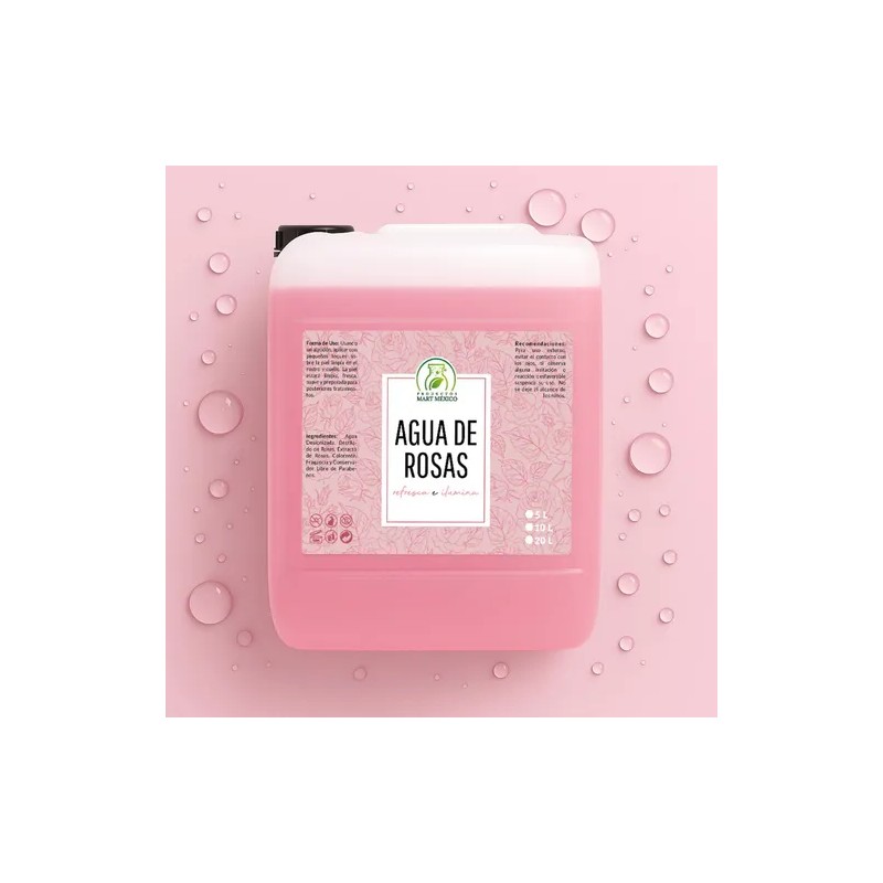 Agua De Rosas Hidratante Tónico 10 Litros