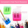 Coideal Coloured Pencil Sharpener Handheld, 24 Pcs Small Manual Canister