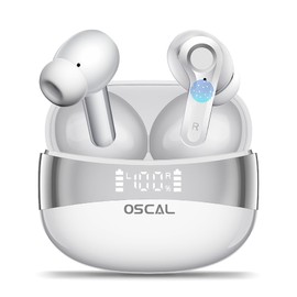 OSCAL Hibuds 6 Wireless Headphones, Bluetooth 5.4, Bluetooth Earbuds, In-Ear Microphone with Noise Cancellation, 40H Playback Mini Box, IP7 Waterproof Sports Headphones for Android and iOS