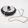 Universal Bath Plug with Chain, Bathroom Sink Plug Replacement Drain