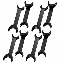 Paquete de 8 retractores de mejillas en forma de T, 4 de tamaño grande + 4 retractores de abreboca, doble cabeza de tamaño pequeño, para blanquear los dientes, soporte abierto de labios dentales, ensanchador de boca, herramienta de cuidado bucal de ortodoncia