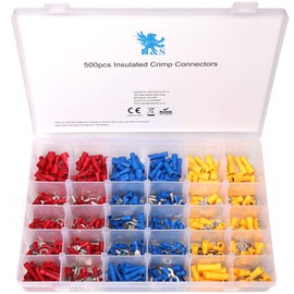 H&S Electrical Wire Connectors & Terminals - 520 pcs - Heat Shrink Butt Connector Kit - Crimp Connectors for Hard Wiring