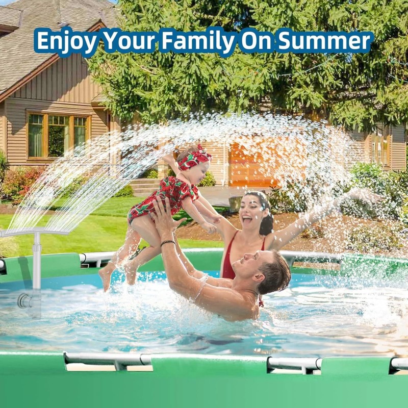 No Brand Pool Fountain for Above and In-Ground Pools,Dual Spray