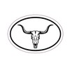 Oval Cowboy Longhorn Decal - Texas Bumper Sticker - Americana