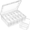 Small Clear Box Bead Storage Plastic Containers with Lid 12