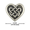 Bezelry 12 Pieces Celtic Heart Love Knot Metal Shank Buttons.