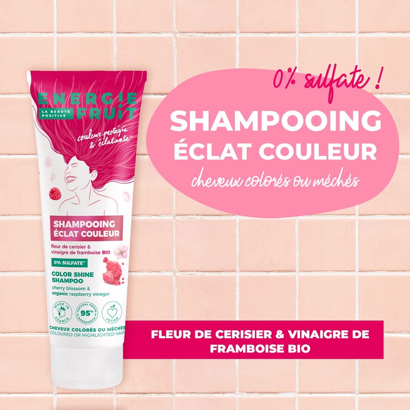 ENERGIE FRUIT | Sulfatfreies Shampoo | Kirschblüte & Bio Himbeeressig