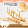 2Pcs Plate Stands for Display, Wooden Plate Holders with 1
