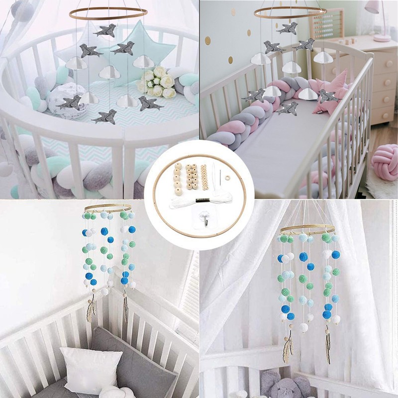 DIY Wooden Mobile Frame for Crafts Natural Wood Mobile Hanger