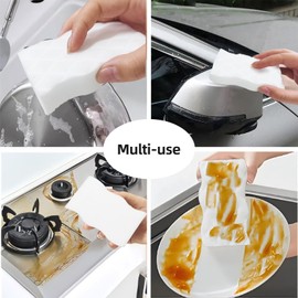 Foamworld 70 Pack Magic Sponges Eraser, 2X Density Melamine Sponge, Extra Large Long Lasting Household Kitchen Cleaning Sponge for Dishes, Bathroom, Bathtub, Car, Toy (4.3 x 2.8 x 0.8 in)