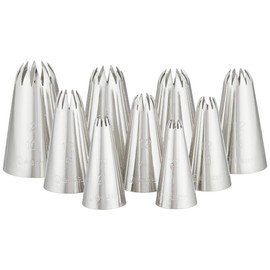 Endoshoji WKT70 Commercial Case Included, Nozzle Set, 12 Flowers, No. 1-8, 10 (Set of 9), 18-8 Stainless Steel, Made in Japan