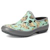 BOGS Women's Patch Clog Chickens Rain Boot, Aqua Multi, 8