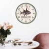 Beach Clock Blackhead Seabream Hanging Clock Beach Party 10inch Silent